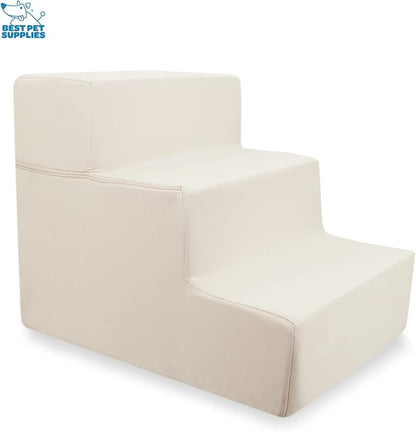 Best Pet Supplies Foldable Foam Pet Steps for Small Dogs and Cats 3-Step