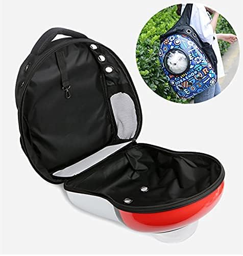 Pet Travel Carrier, Cat Dog Dome Space Capsule Bubble Backpack, Portable Waterproof Breathable Knapsack for Hiking, Traveling (Black Bear)