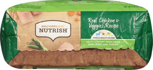 Premium Natural Dry Dog Food with Added Vitamins, Minerals & Taurine, Real Chicken & Veggies Recipe, 6 Pounds (Packaging May Vary)