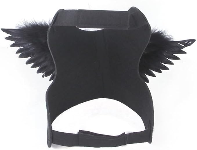 WeeH Pet Halloween Costume Cosplay Angel Devil Black White Wing for Dog Cat Rabbit Piggy (White, 13.6 x 7 inch)