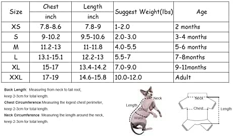 DUOMASUMI Sphynx Cat Clothes Self-Heating Warm Thermal Underwear Hairless Cat Clothes for Sphynx