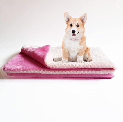 32 X 40 Premium Fluffy Fleece Dog, Puppy or Kitty Blanket. Soft and Warm Pet Throw for Puppies, Dogs & Cats.