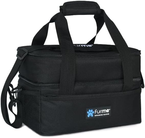 Carrying Case for FM-02 Professional PLUS Grooming Vacuum Kit - Lightweight Bag with Multiple Compartmans & Pockets, Suitable for Traveling and Storage