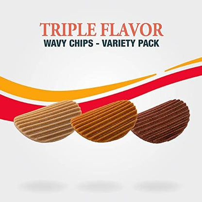 Good'n'Fun Triple Flavor Wavy Chips Variety Pack, 10 oz, Treats for Dogs