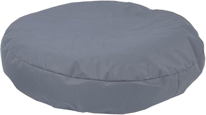 Elastic Round Dog Bed Cover Waterproof 30" Grey