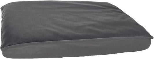 Faux Leather Dog Bed Cover Hair Resistant Not Waterproof 20x15 Inch Black