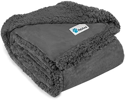 PetAmi WATERPROOF Dog Blanket for Bed 90x90 Grey