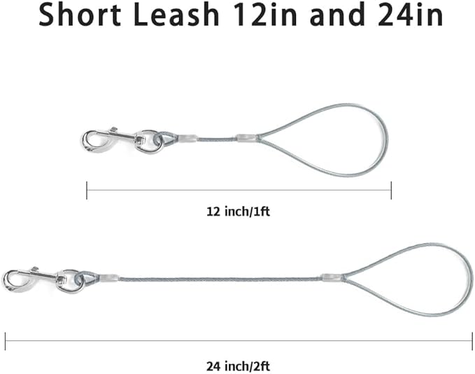 Short Dog Leash Duty-12”/24”Short Chew