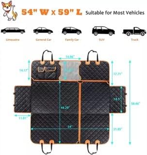 CHEWCREW 4-in-1 Dog Car Seat Cover Waterproof Pet