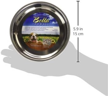 Loving Pets - Bella Bowls - Dog Food Water Bowl No Tip Stainless Steel Pet Bowl No Skid Spill Proof (Small, Merlot Red)