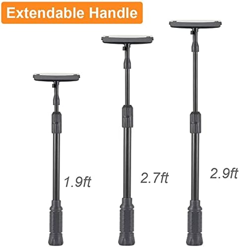 hygger Carbon Fiber 6 in 1 Aquarium Cleaning Tool Kit Scraper Scrubber Pad Sponge Telescopic Handle Fish Tank Brush Cleaner Set for Saltwater Freshwater