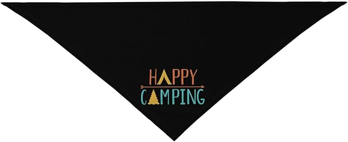 Happy Camper Summer Dog Bandana，Adorable puppy accessory for The avid camper ，Pet Neckerchief for Pets Daily Wear Photo Prop Party Supplies,Funny Cute Dog Bandana (Colored)