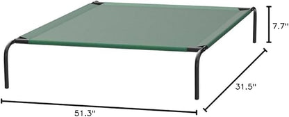 Amazon Basics Cooling Elevated Dog Bed with Metal Frame 130 x 80 x 19 cm