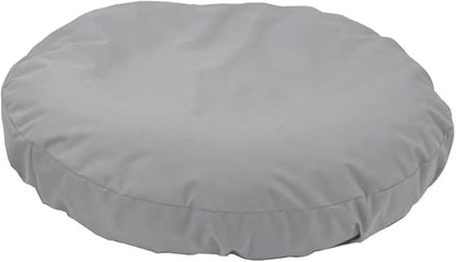 Waterproof Round Dog Bed Cover 27 Inch Light Grey