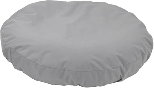 Waterproof Round Dog Bed Cover 27 Inch Light Grey