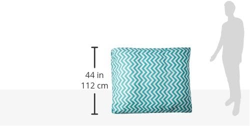 Teal Chevron Large Rectangle Indoor Outdoor Pet Dog Bed With Removable Washable Cover By Majestic Pet Products