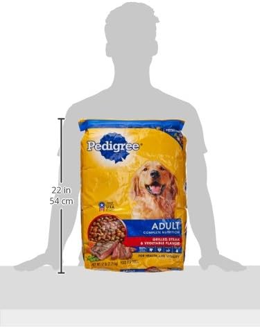 PEDIGREE Complete Nutrition Adult Dry Dog Food Grilled Steak & Vegetable Flavor Dog Kibble, 17 lb. Bag