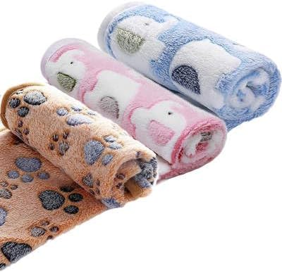Cozy Flannel Pet Blankets Set of 3 – Ultra-Soft Fleece Throws for Dogs (20x30 inch)