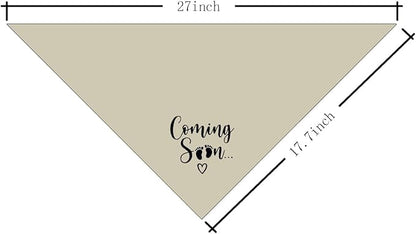 Coming Soon Dog Bandana, Apricot Gray Dog Bandana, Baby Announcement Dog Bandana, Pet Dog Triangle Scarf, Pet Dog Scarf Accessories, Gift for Dog Lover, Dog Bandana for Small Medium Large Dogs (D35)