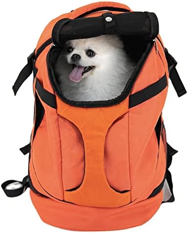 Large Pet Cat Backpack Dog Backpack for Most Dog Sizes Travel&Hiking Pet Carrier Backpack with Safety leash large Ventilations Double-layer Structure (ORANGE)