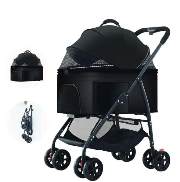 Dog Stroller 3-in-1 Cat 360° Wheels&Storage