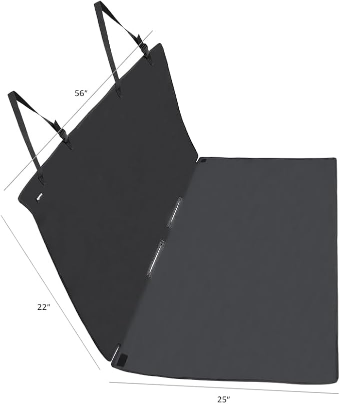 Amazon Basics Waterproof Car Back Bench Seat Cover Protector for Pets 56 x 47, Black