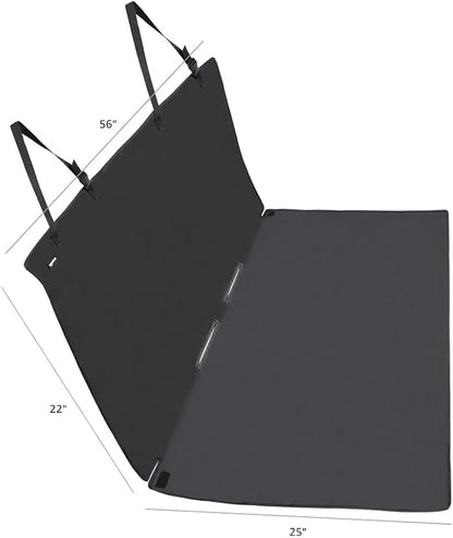 Amazon Basics Waterproof Car Back Bench Seat Cover Protector for Pets 56 x 47, Black