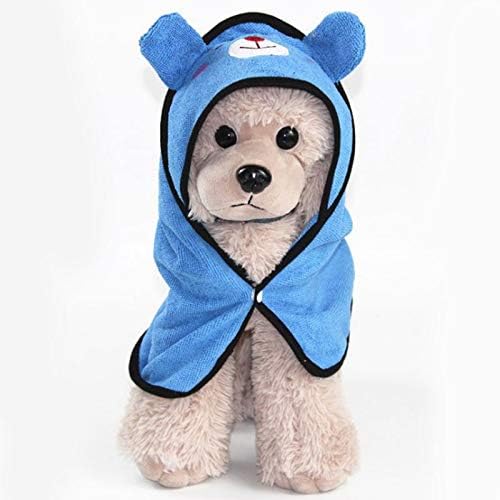 Goclothod Pet Hooded Bath Towel Puppy Drying Bath Towel Absorbent Bathrobe Warm Blanket