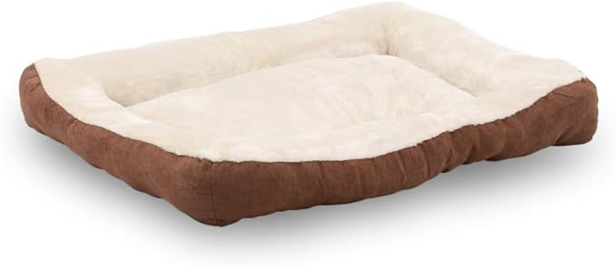 Happycare Textiles Rectangle Brown low bumper pet bed 40 x 30 inches,