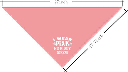 I Wear Pink for My Mom Dog Bandana (E28)