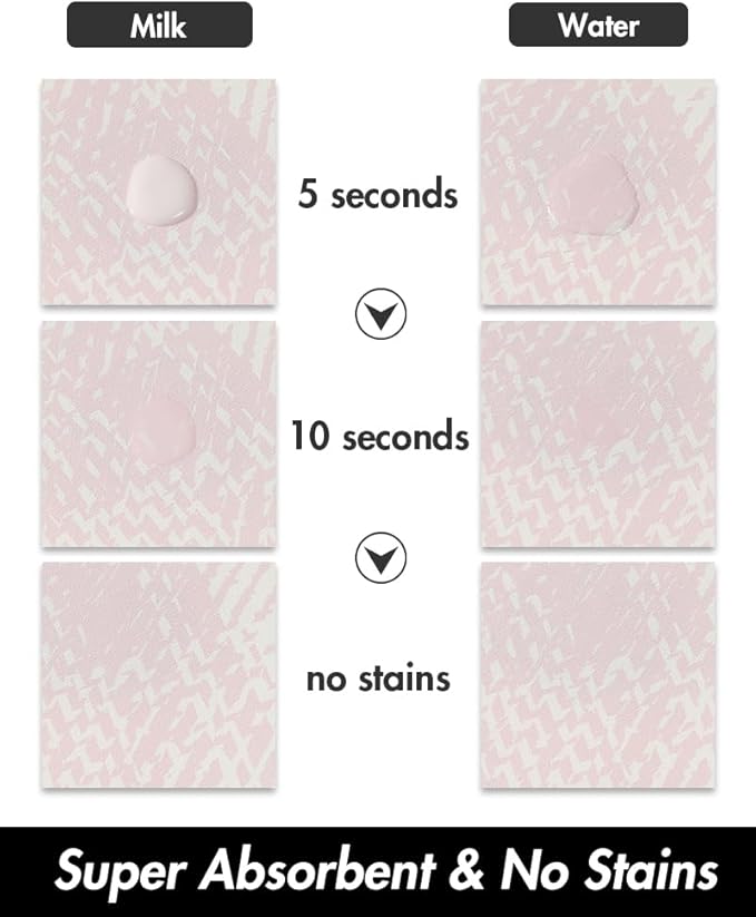 PADOOR- Dog Food Mat- Absorbent Pet Food Mat- Dog Bowl Mat Bone Shaped- Quick Dry Dog Feeding Mat 12"x19", Pink