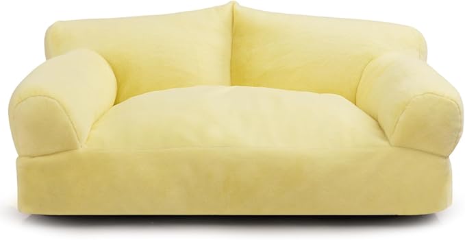 Hollypet Fluffy Plush Pet Sofa Soft Calming Pet Sofa Beds for Medium Small Cats and Dogs