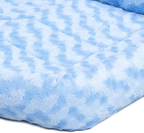 MidWest Homes for Pets Bolster Pet Bed, 18L-Inch Blue Bed w/ Comfortable Bolster | "Toy" Dog Breeds & Fits an 18-Inch Dog Crate | Easy Maintenance Machine Wash & Dry | 1-Year Warranty