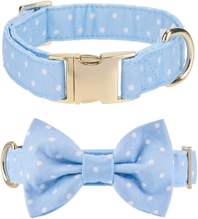 Adjustable Pet Bow Tie and Dog Collar for Small Medium Large Dogs