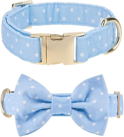 Adjustable Pet Bow Tie and Dog Collar for Small Medium Large Dogs