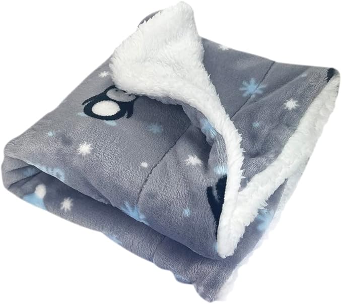 Klippo Double Layered Ultra Plush Dog/Puppy Blanket/Mat/Padding/Cover/Throw/Spread (Penguins, Small)