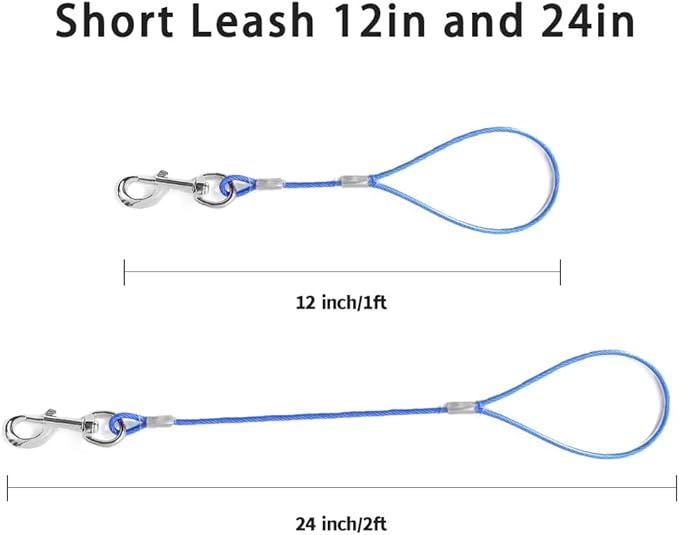 Short Dog Leash Duty-12”/24”Short Chew