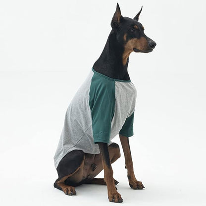 Dog Shirt for Small and Large Dogs Raglan Cotton T-Shirts Soft Breathable Dog Shirts pet Clothes Gray Series (X-Large