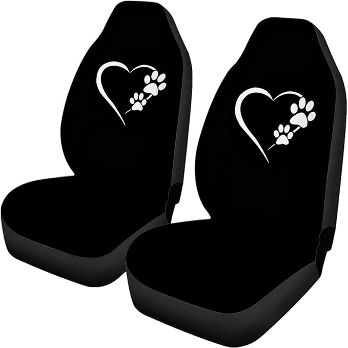 4 Pcs Dog Paw Heart Car Seat Cover