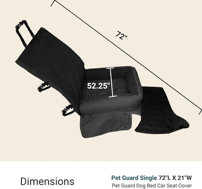 Formosa Covers Deluxe Waterproof Car Seat Dog Bed PetGuard Cover 21" W 72" L,