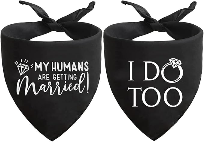 Engagement Gift, My Humans are Getting Married I Do Too Dog Bandana, Engagement Announcement Dog Bandana, Dog Wedding Bandana, Engagement Photo Prop, Pet Scarf, Pet Accessories