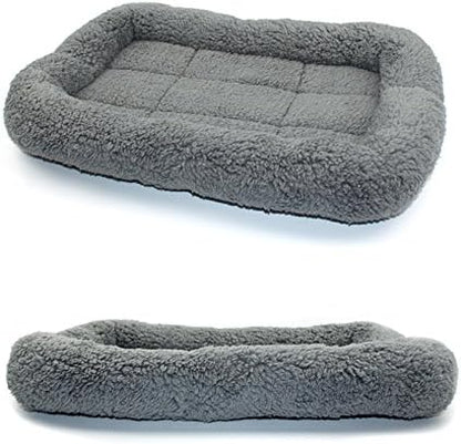 Enjoying Soft Plush Cat Bed Mat 16" x 22" Pet Cushion with Pillow Around for Dogs Cat Curling Sleep Cat Pad for Cat Carrier/Crate Dog Self-Warm Bed