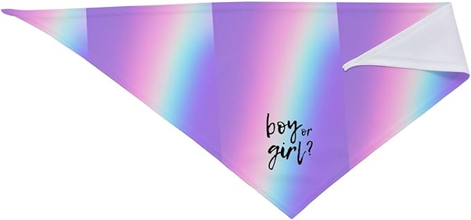 He Or She What Will It Be? Gender Reveal/Baby Announcement Dog Bandana,Pet Neckerchief for Pets Daily Wear Photo Prop Party Supplies (Colorful)