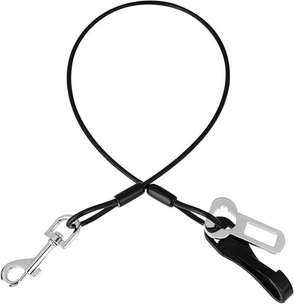 Car Harness for Dogs Safety Seat Belt Heavy Duty Service Dog Leash 24 in Chew Proof Dog Leash Steel Service Dog Car Harness 3-in-1 Dog Seat belt Harness with Hook for Dogs Travel Accessories