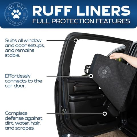 Large Dog Back Seat Extender for Dogs and Door Protection for Full-Size Trucks & Full-Size SUV