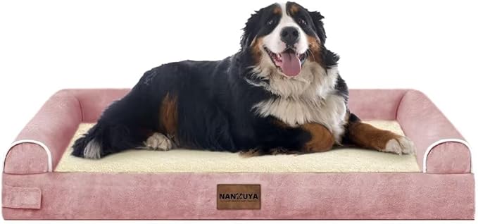 Large Dog Bed Orthopedic Washable: Jumbo Dog Bed Bolster Extra Large Dogs Egg Crate Foam Sofa Couch Waterproof Removable Cover