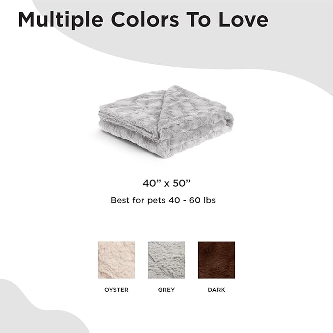 Best Friends by Sheri Calming Cat and Dog 60 lbs 40"x50" Gray