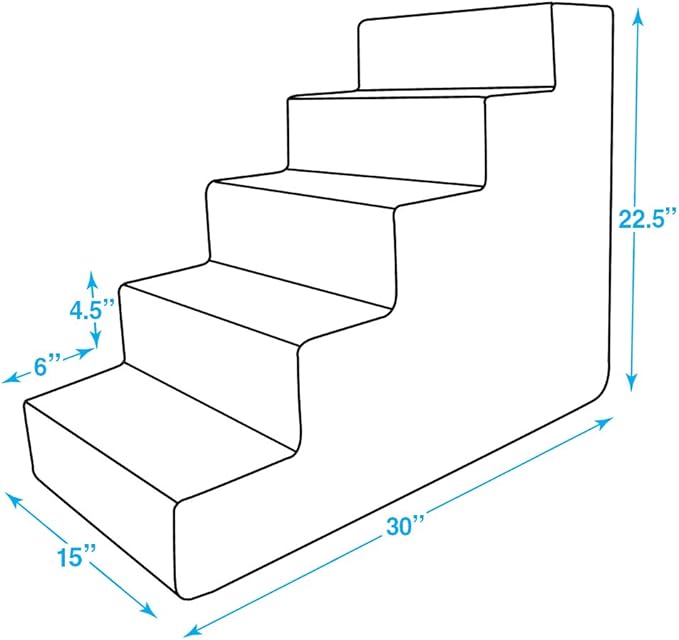 Best Pet Supplies Dog Stairs for Small Dogs & Cats 5-Step