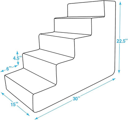 Best Pet Supplies Dog Stairs for Small Dogs & Cats 5-Step