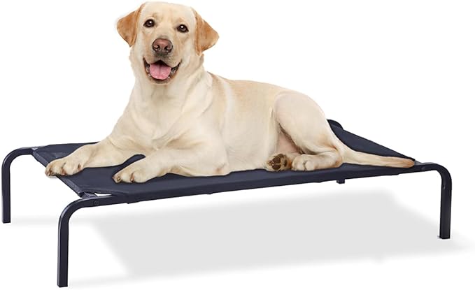 Portable Raised Cooling Steel-Framed Elevated Pet Bed